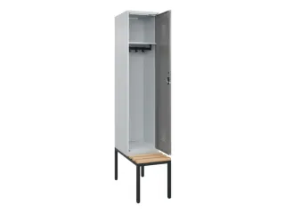 locker met bank,HxBxD 2120x400x815mm,1vak,vak B 400mm,cilinderslot - 1
