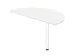 aanbouwtafel,i.h.v.,HxBxD 720-840x1200x600mm,halfrond,Bl-wit