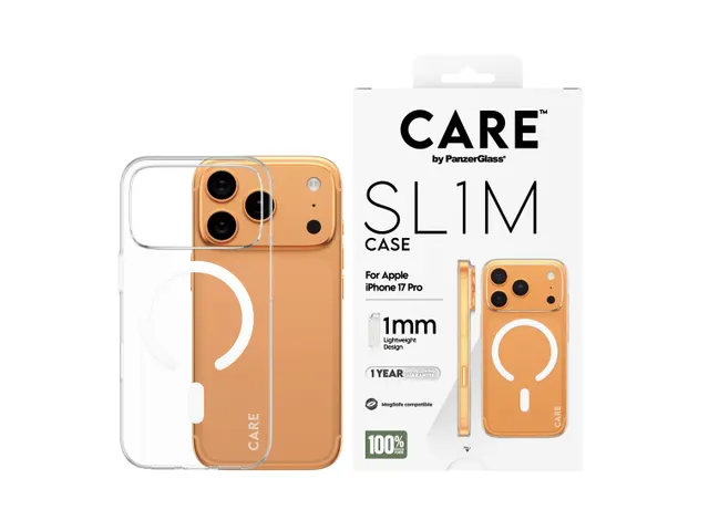 PanzerGlass CARE by SL1M Case Transparent w. MagSafe iPhone 17 P