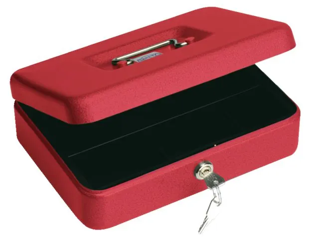 Geldkist Pavo 250x180x90mm rood