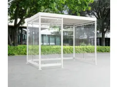 rokersoverkapping,HxBxD 2510x3180x2165mm,wanden EVG,dak trapeziumplaat