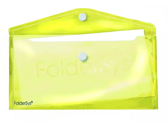 Enveloptas Geel 110X220Mm Liggend Met Klittenbandsluiting