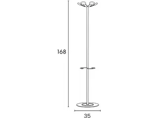 Unilux kapstok Aurora Staand Wit Beukenhout 6 haken - 9