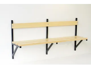 wandbank,HxLxD 710x2000x360mm,hout,frame staal RAL7016 - 1