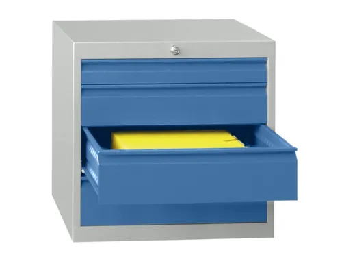 ladekast HxBxD 600x715x600mm 4laden slot RAL7035 front RAL5012