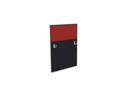 baliepaneel,v. bureau,aanbouw links,B 800mm,CC-zwart,BN4011-rood