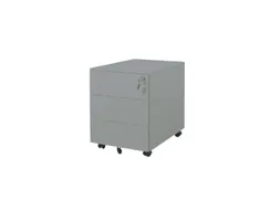 Claudius Basic N wit verrijdbaar ladeblok 3 lades 58cm diep aluminium