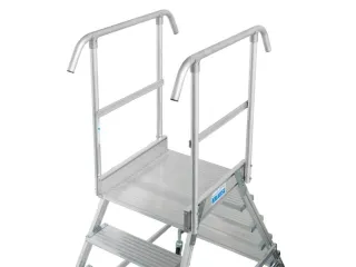 bordestrap,verrijdbaar,bordes H 0,75m,2x3treden,aluminium,4zwenkwielen - 10