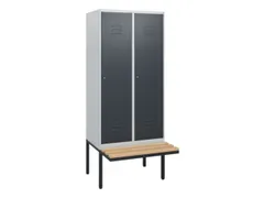 locker met bank,HxBxD 1950x800x815mm,2vak,vak B 400mm,cil.-slot