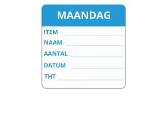 LabelLORD PL Dagetiket Maandag 50x50mm Blauw Flushlabel 250 stuks - 1