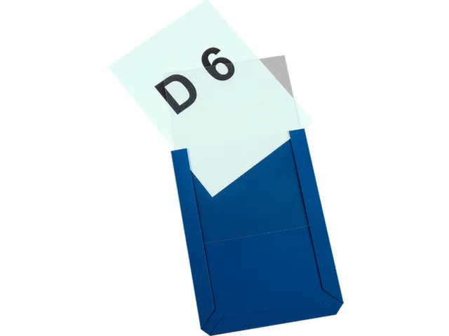 zichtpaneel,DIN A6,staand,blauw,achterzijde magnetisch