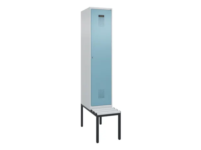 locker met bank,voor scheiding van kleding,HxBxD 2120x400x815mm,1vak
