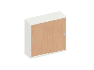 schuifdeurkast,HxBxD 1150x1200x430mm,decor romp wit,decor front beuken - 1