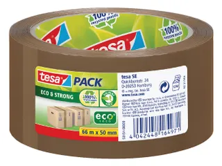 Verpakkingstape Tesapack Eco & Strong 50mmx66m bruin PP - 1