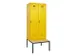 locker met bank,voor scheiding van kleding,HxBxD 2120x800x815mm,2vak