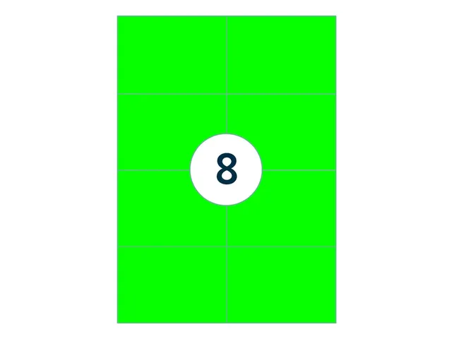 Etiquette Rillprint 105x74mm vert fluo 800 étiquettes