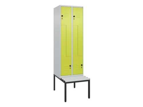 Z-garderobekast,HxBxD 2120x600x815mm,2vak,vak B 300mm,draaigrendel