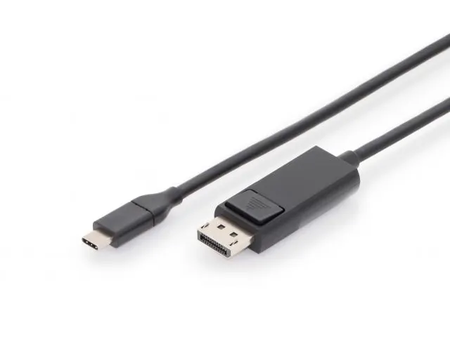 USB Adapterkabel Type-C naar DP St/St 2m 4K/60Hz 32,4GB zwart/goud