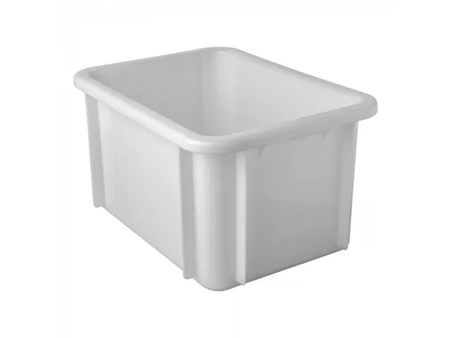 Emga Stapelbak kunststof wit 15 liter 39.5x29.5x21.5cm