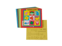 Vouwblaadjes vierkant 16x16cm 65gram assorti 90 vel