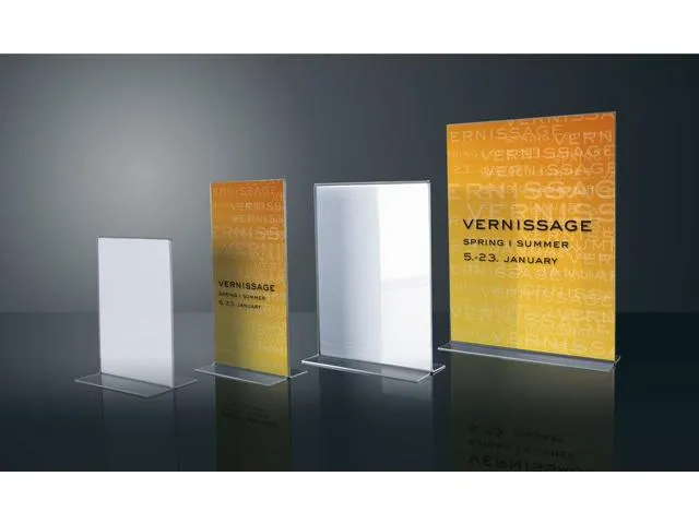 Tafelstandaard Sigel glashelder A5 recht