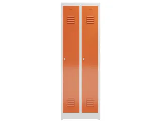 garderobekast 1800x590x500mm 2vak klink sokkel romp RAL7035 RAL3000 - 2