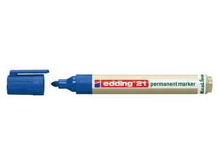 Viltstift edding 21 EcoLine rond blauw 1.5-3mm - 1