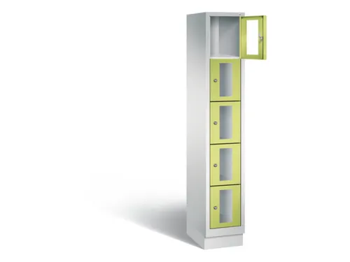 Lockerkast 1800x320x500mm 1x5 vakken Cilinderslot, Sokkel, RDS1108060