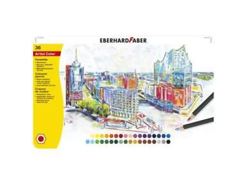 Kleurpotloden Eberhard Faber Artist Color metaaletui a 36 stuks