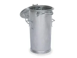 Vuilnisbak Staal 50 liter Ø 400/305mm H690mm Beugelgreep/2 Handgrepen