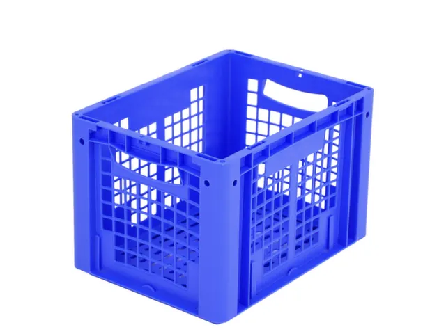 Euronorm Stapelkrat Pp 270x400x300mm Wand/bodem Open Blauw 26l