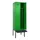 locker met bank,HxBxD 2120x600x815mm,2vak,vak B 300mm,cilinderslot