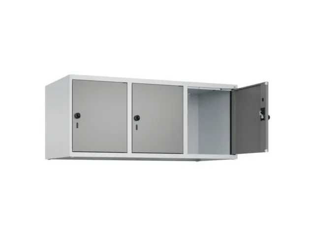 opzetkast,v. locker,3vak.,vak B 400mm,HxBxD 500x1200x500mm