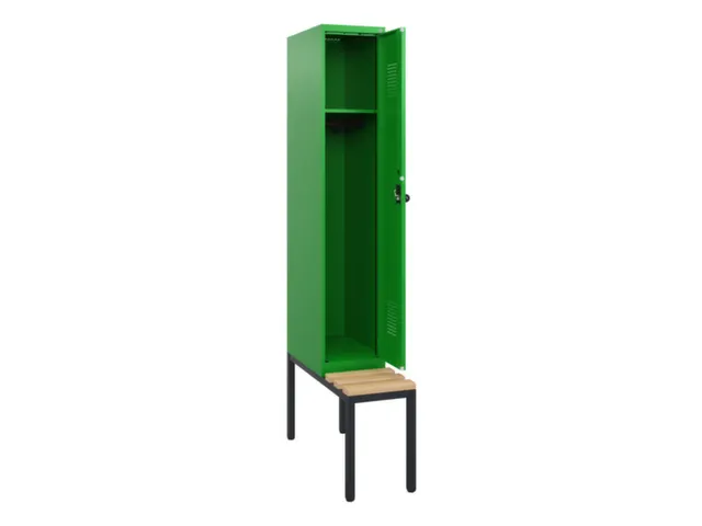 locker met bank,HxBxD 1950x300x815mm,1vak,vak B 300mm,draaigrendel