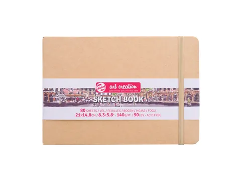 Schetsboek Talens Art Creation 80 witte vellen 140gr 210x150mm kraft