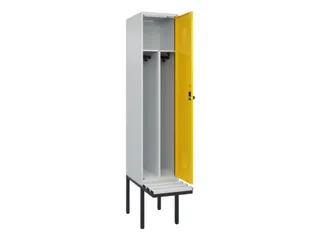 locker met bank,voor scheiding van kleding,HxBxD 2120x400x815mm,1vak - 1
