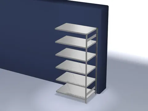 systeemstelling,aanbouwveld,HxBxD 2500x1310x835mm,vakl. 240kg