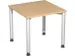 Bureau 4-Poot Hxbxd 680-800X800X800Mm Ronde Buis Beuken