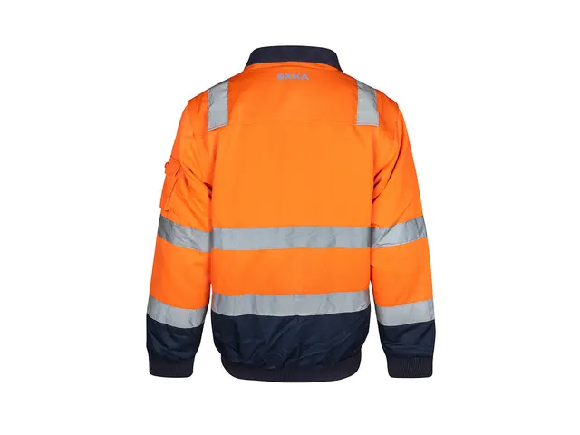 OXXA Agatha 0962 pilotjack Maat XXL fluo oranje/marineblauw