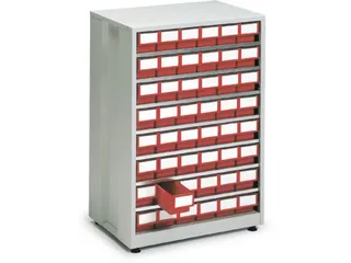 Stellingkast Hxbxd 410X605X870Mm 48Bakken Rood Frame Ral7035 - 2