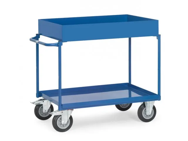 Tafelwagen 4842 Staalplaat En Rand 400kg 1000x700mm 2 Etages