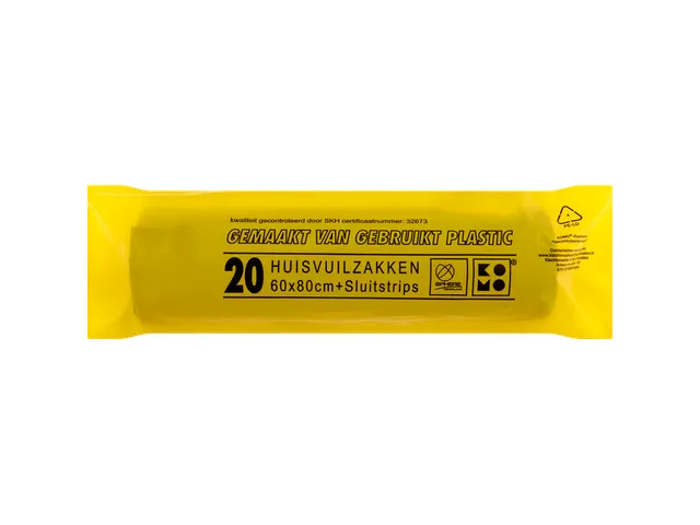 Vuilniszak Komo 60 Liter grijs 20 Per Rol