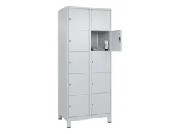 lockerkast,HxBxD 1950x800x500mm,2x5vakken,vak B 400mm,cil.-slot,voeten