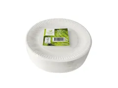 Bord IEZZY Ø230mm karton 100 stuks wit