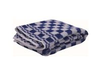 Handdoek Badstof 48x54 Blauw/wit