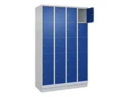 lockerkast,HxBxD 1950x1200x500mm,4x5vakken,vak B 300mm,cil.-slot