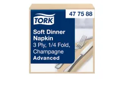Tork 477588 Soft Dinnerservet Advanced Champagne 39x39cm