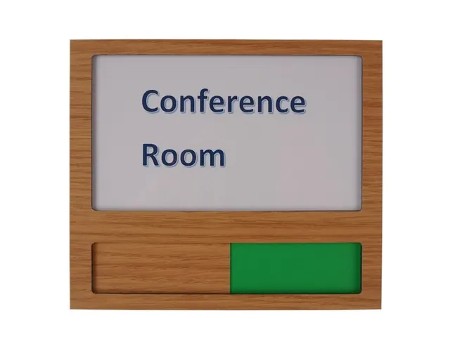 Plaque de porte modulable + plaque NIET STOREN Vert/Rouge aspect bois