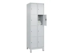 lockerkast,HxBxD 1950x600x500mm,2x4vakken,vak B 300mm,cil.-slot,voeten