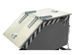 2-Dlg. Klapdeksel,Staal,V. Kiepwagens 0,6M³,Verzinkt